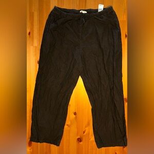 banana republic 100% cotton wide leg pull on pant